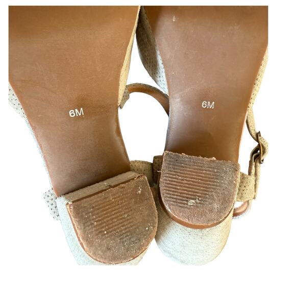 Jeffrey Campbell Handmade Retro Gray Suede T-Strap Sling Back Strappy Heel - 6 - Picture 8 of 9